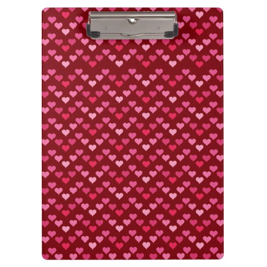 Cute Heart Pattern – Pink Girly Aesthetic Design Klembord (Voorkant)