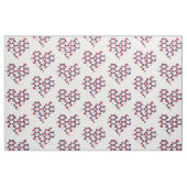 Cute Heart Pattern Red White Blue Stof (Fat Quarter)