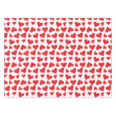 Cute Heart Pattern Red White Tafelkleed (Voorkant (Horizontaal))