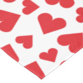 Cute Heart Pattern Red White Tafelkleed (Gekanteld)