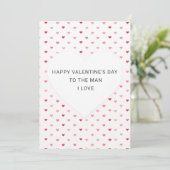 Cute Heart Pattern Romantic Valentine's Day Card (Staand voorkant)