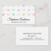 Cute Heart Pattern Visitekaartje (Voorkant / Achterkant)