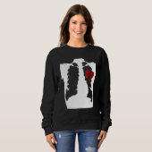 Cute Heart Paw Print Design for Dog Lovers Puppy Trui (Voorkant volledig)