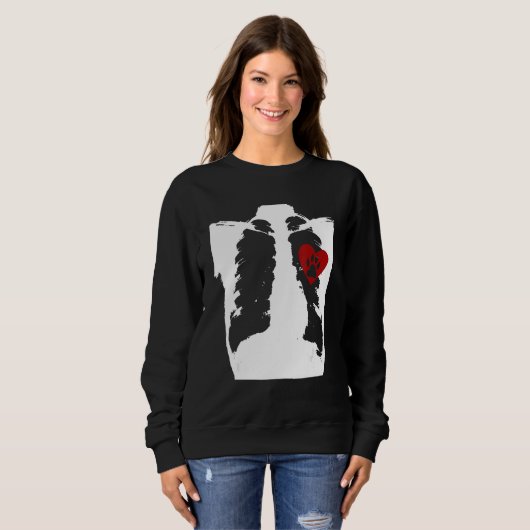 Cute Heart Paw Print Design for Dog Lovers  Puppy  Trui (Voorkant volledig)