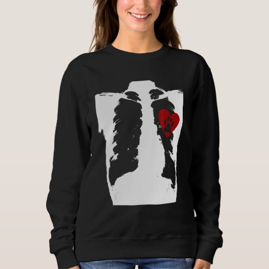 Cute Heart Paw Print Design for Dog Lovers Puppy Trui (Voorkant)