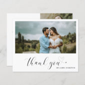 Cute Heart Photo Budget Weddenschap Hartelijk dank (Voorkant / Achterkant)