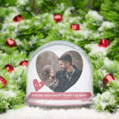 Cute Heart Photo Love Valentine's Day Couple  Sneeuwbol (Kerstmis)