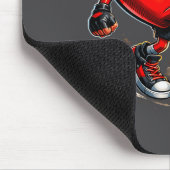 Cute Heart Playing Soccer Valentines Day Soccer Bo Muismat (Hoek)