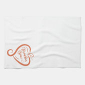 Cute Heart Pumpkin Spice Sinaasappel Theedoek (Horizontaal)