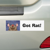 Cute Heart Rat Bumpersticker (Op auto)