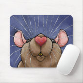 Cute Heart Rat Mousepad Muismat (Met muis)