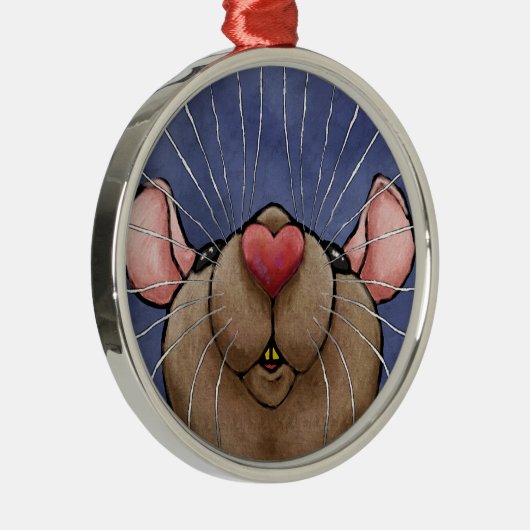 Cute Heart Rat Ornament (Rechts)