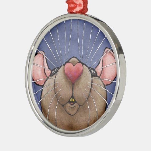 Cute Heart Rat Ornament (Links)