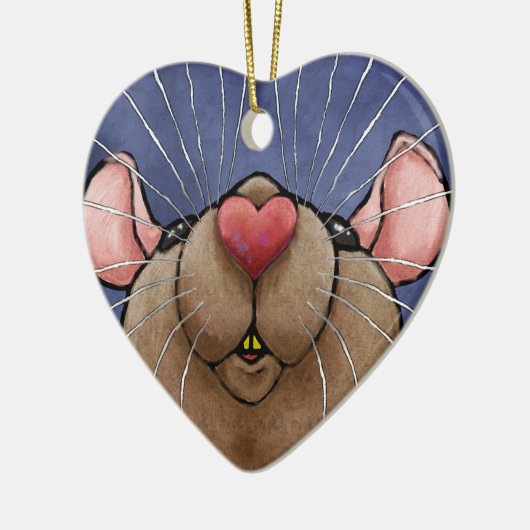 Cute Heart Rat Ornament (Links)