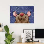 Cute Heart Rat Poster (Thuiskantoor)