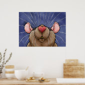 Cute Heart Rat Poster (Keuken)