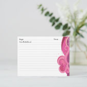Cute Heart Recipe-kaarten Briefkaart (Staand voorkant)