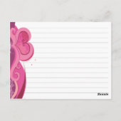 Cute Heart Recipe-kaarten Briefkaart (Achterkant)