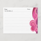 Cute Heart Recipe-kaarten Briefkaart (Voorkant)