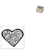 Cute Heart Rubberstempel (Gestempeld)