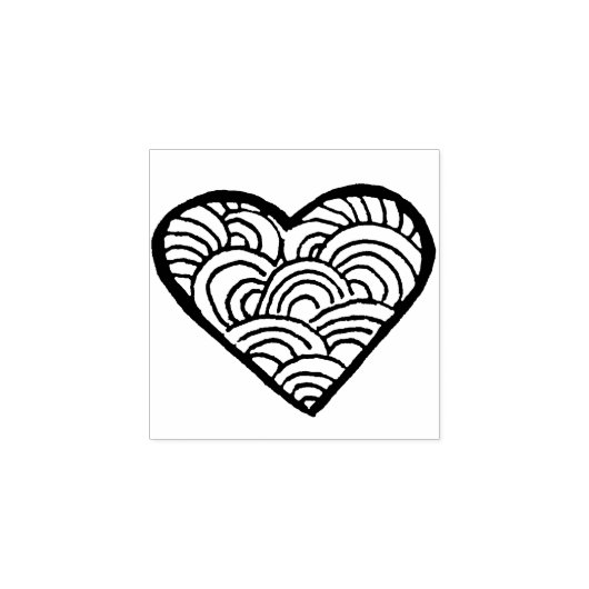 Cute Heart Rubberstempel (Afrduk)