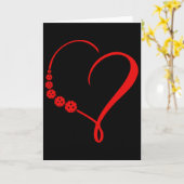 Cute Heart Shape Picklebyll Player Gift Valentines Kaart (Gele Bloem)