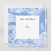 Cute Heart Shaped Cloud in Blue Sky Cheful Happy (Achterkant)