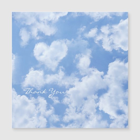 Cute Heart Shaped Cloud in Blue Sky Cheful Happy (Voorkant)