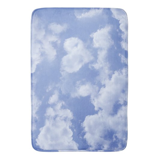 Cute Heart Shaped Cloud in Blue Sky Cheful Happy Badmat (Voorkant Verticaal)