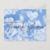Cute Heart Shaped Cloud in Blue Sky Cheful Happy Briefkaart (Voorkant)