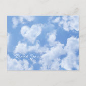 Cute Heart Shaped Cloud in Blue Sky Cheful Happy Briefkaart (Voorkant)