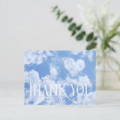 Cute Heart Shaped Cloud in Blue Sky Cheful Happy Briefkaart (Staand voorkant)