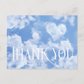 Cute Heart Shaped Cloud in Blue Sky Cheful Happy Briefkaart (Voorkant)