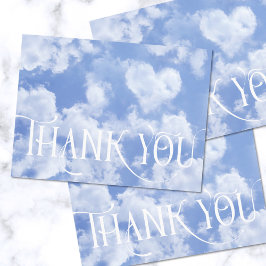 Cute Heart Shaped Cloud in Blue Sky Cheful Happy Briefkaart
