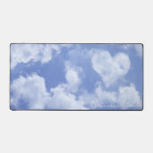 Cute Heart Shaped Cloud in Blue Sky Cheful Happy Bureaumat (Voorkant)