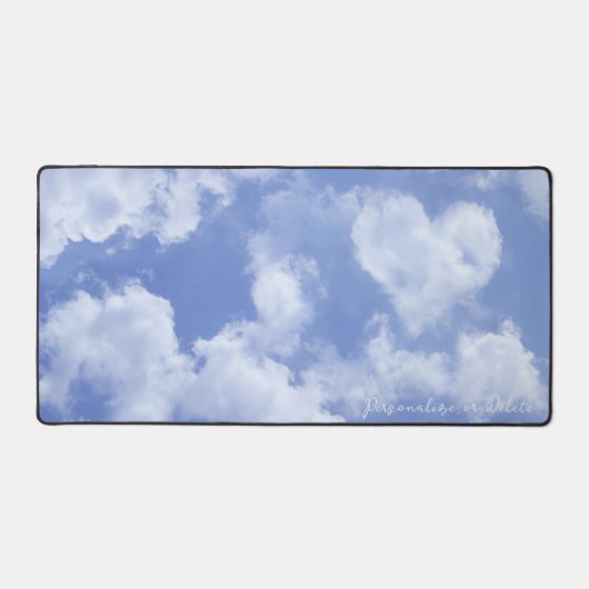 Cute Heart Shaped Cloud in Blue Sky Cheful Happy Bureaumat (Voorkant)