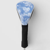 Cute Heart Shaped Cloud in Blue Sky Cheful Happy Golfheadcover (Voorkant)
