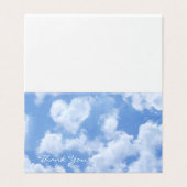 Cute Heart Shaped Cloud in Blue Sky Cheful Happy Kaart (Buitenkant ongevouwen)