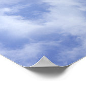 Cute Heart Shaped Cloud in Blue Sky Cheful Happy Poster (Hoek)