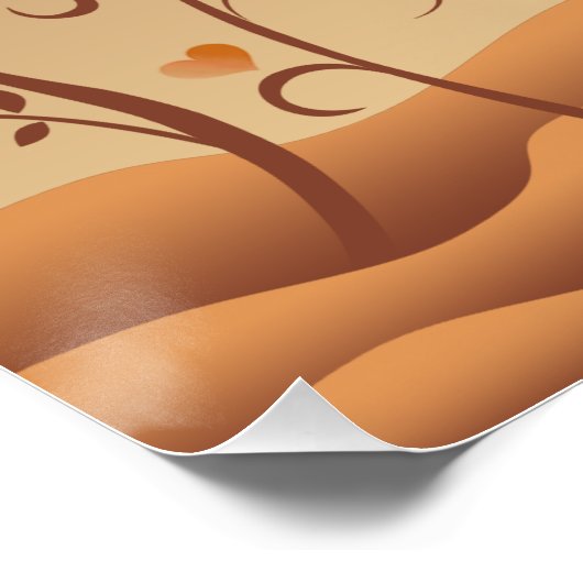 Cute Heart Tree Love Perfect Poster (Hoek)