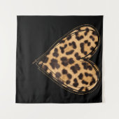 Cute Heart Valentijns Leopard Patroon Wandkleed (Voorkant (horizontaal))