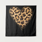 Cute Heart Valentijns Leopard Patroon Wandkleed (Voorkant)