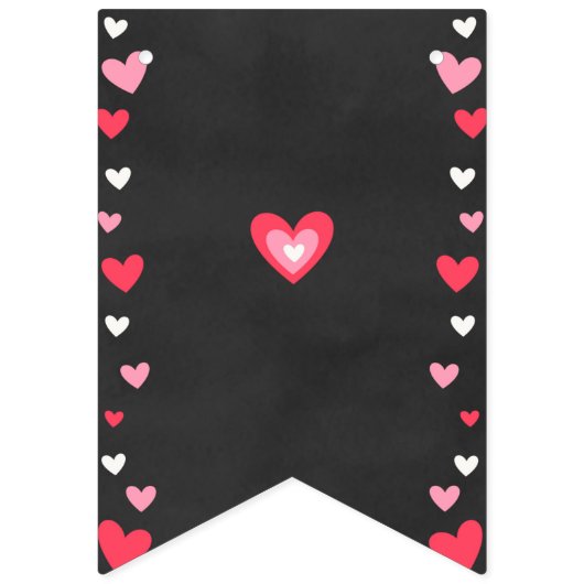 Cute Heart Valentijnsdag Party Vlaggetjes (Eerste vlag)