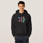 Cute Heart Valentines Day Love Special Education T Hoodie (Voorkant volledig)