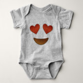 Cute Heart voor Eyes emoji Romper (Voorkant)