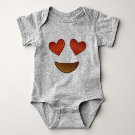 Cute Heart voor Eyes emoji Romper (Voorkant)