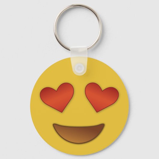 Cute Heart voor Eyes emoji Sleutelhanger (Voorkant)