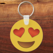 Cute Heart voor Eyes emoji Sleutelhanger (Voorkant)