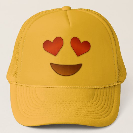 Cute Heart voor Eyes emoji Trucker Pet (Voorkant)