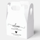 Cute Heart Wedding Welcome Hotel Bedankdoosjes (Geopend)